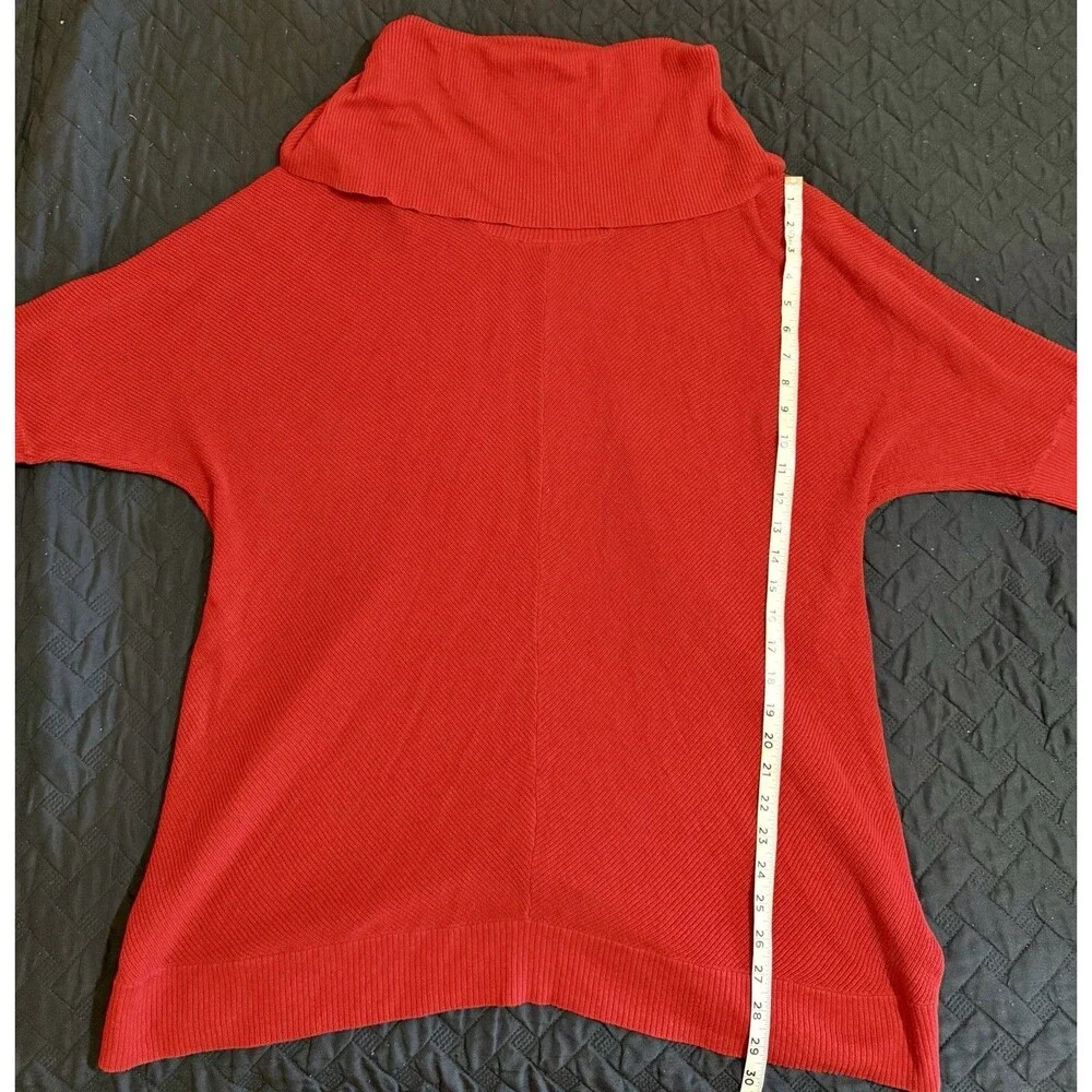 Lane Bryant Womens Size 22/24 Cowl Neck Sweater Red Dolman Sleeve Solid Tunic